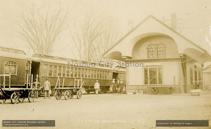 Postcard: Railroad Station, Charlestown, New Hampshire